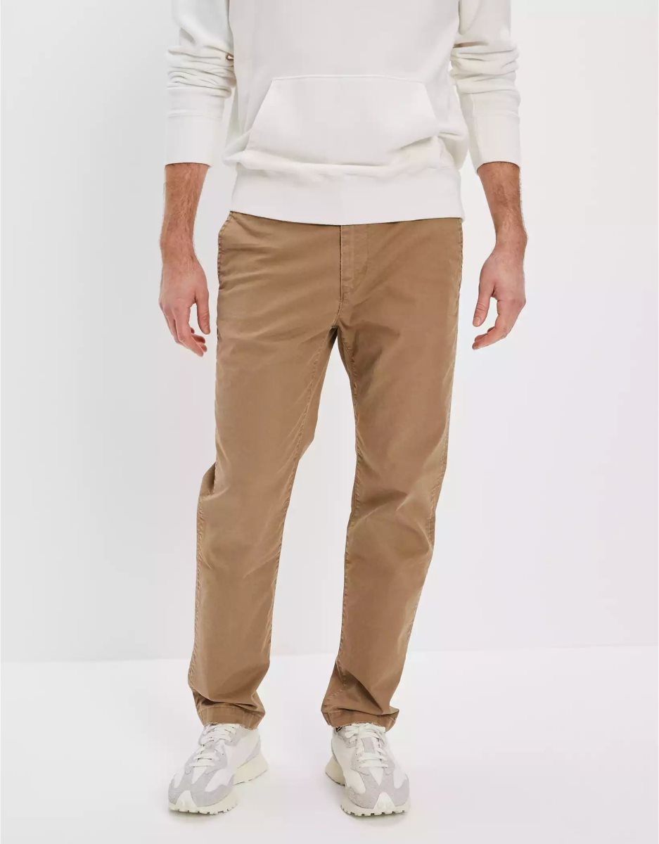 Pantalon American Eagle AE Flex Athlétiques Droit Lived-In Khaki Multicolore Homme | LRB-81268185